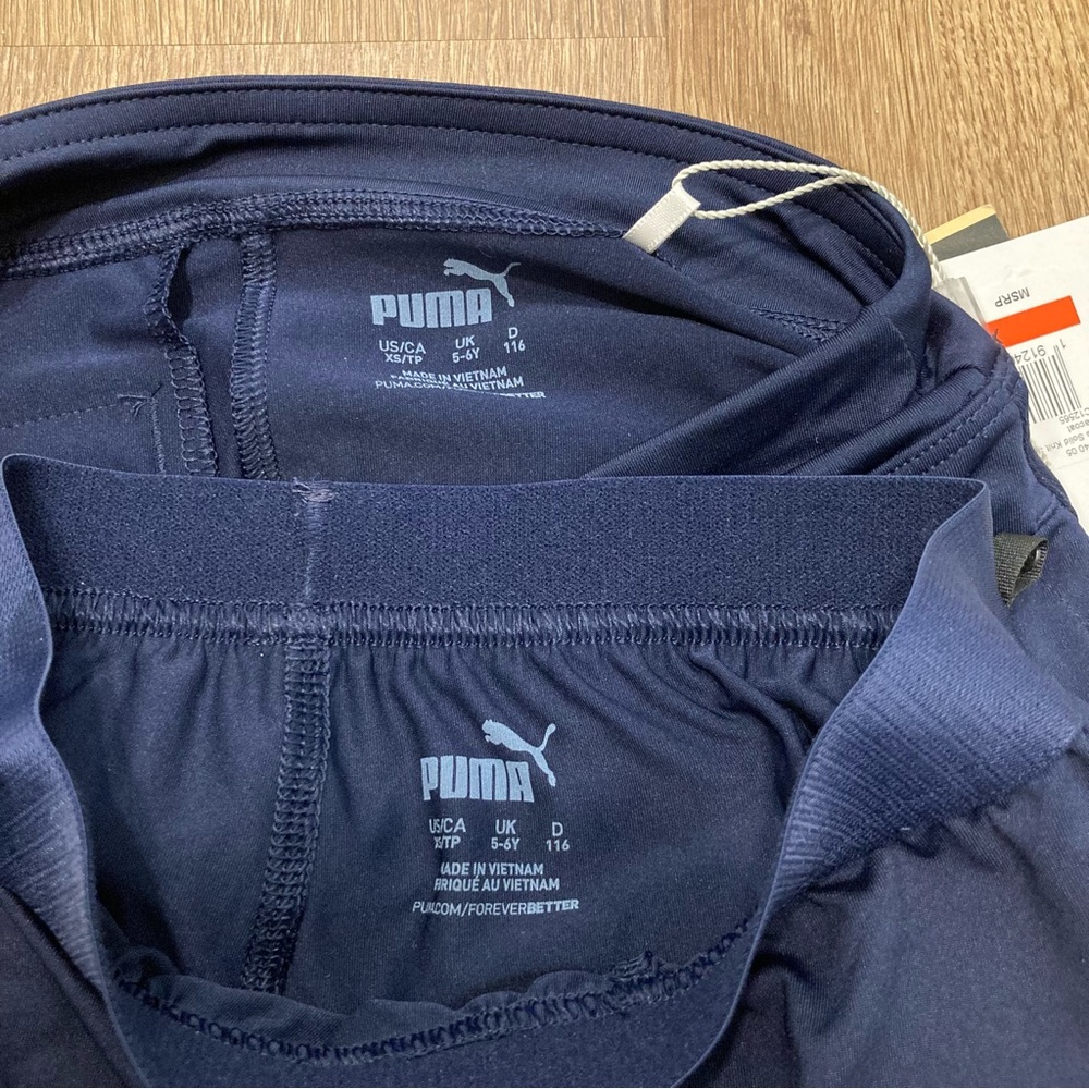Puma Girls Navy Blue Athletic Tennis Skirt Activewear Size XS (5-6) With Shorts - Picture 13 of 16